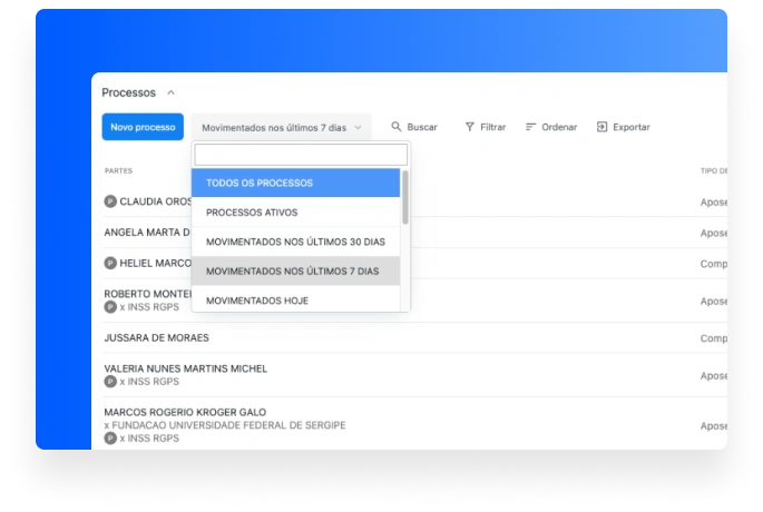 Centro de controle de prazos com alertas D-1
